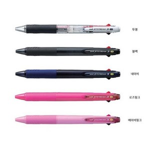 제트스트림 3색볼펜 0.38mm, 투명, 2개