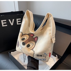 Sevalo 통근용 캔버스백 대용량 캐릭터 숄더백