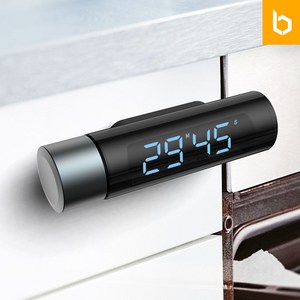 유즈비 배럴 다이얼 카운트다운 타이머 다이얼타이머 주방 쿠킹 요리 공부 사무실 운동, 블랙, 1개