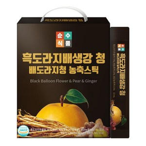 순수식품 흑도라지 배 생강 청 스틱, 10ml, 100개