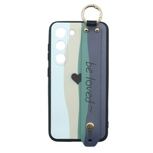 신서엔코 갤럭시S24 갤럭시S24플러스 갤럭시S24울트라 케이스 Galaxy Phone Case SCS-1538 하트 레인보우 핸드 스트랩 휴대폰 케이스