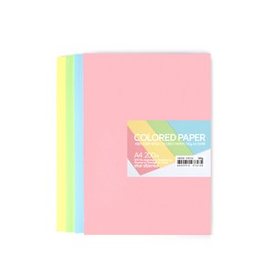 star starred 4컬러 도톰한 색지(4 COLORED PAPER), 120g A4 200매