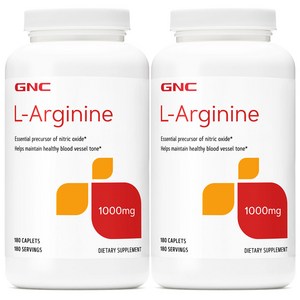 1+1 GNC 엘아르기닌 L 아르기닌 1000mg 180정, 2개