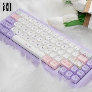 XDA 보라보라 키캡 PBT 앱코 콕스 로지텍 기계식 키보드 키캡 (145키), 혼합색상, 일반형