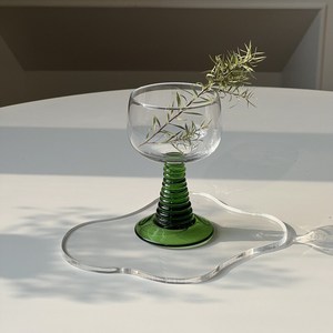 유니콘 유니크 고블렛잔 180ml 칵테일잔 위스키잔 홈바, 1개, 그린