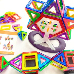 꼬마성 자석블럭 맥포머스호환 124p 3세이상 정리함포함세트, [1개] 단품 체험용 (쿠폰 미적용), 1개