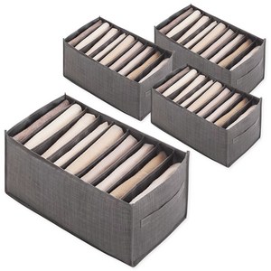 긱보드 패브릭 칸칸이 옷 정리함 대형 9칸, 4개, 그레이