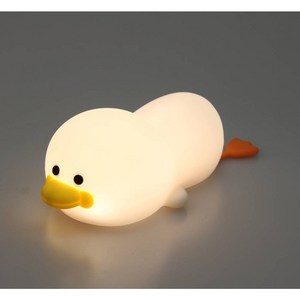 오리무드등 아이방수면등 취침등 수유등 LED 무선 충전식 실리콘 아이클, 혼합색상
