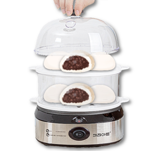호빵기계 2단 쉽고빠른 원터치 만능 가정용 미니 찐빵 계란 고구마 찜기 KC안전인증, 원터치만능찜기 세트