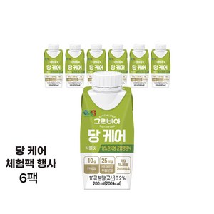 그린비아 당 케어 곡물맛 저당관리 완전균형영양식 200ml, 6개