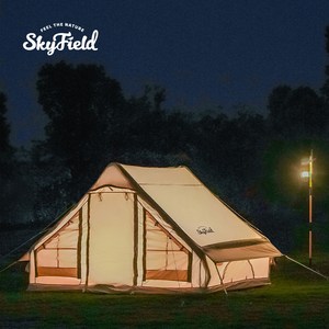 스카이필드 에어 하우스 6.3제곱미터 면텐트 (SF-TE-050) / 감성 캠핑 그늘막 타프 방수 쉘터 글램핑 피크닉 면 장박