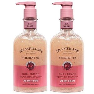 온더바디 스파 내추럴 테라피 블랙로즈 사해소금 스크럽워시 600g, 600ml, 2개