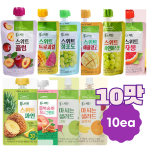 풀무원 풀스키친 과채음료 10가지맛 10EA 100ml 어린이음료, 10개