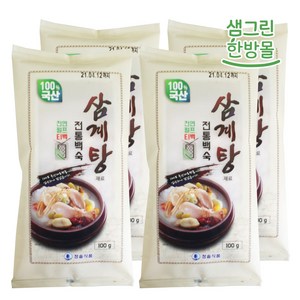 국내산 삼계탕 재료 100g (3+1) 백숙 오리, 4개