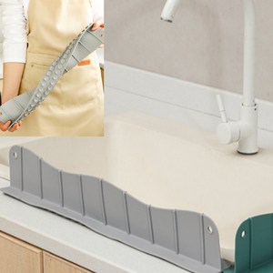 고몰 흡착식 실리콘 싱크대 물막이, 1개, 그레이