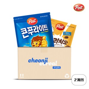 포스트 시리얼 2종 ( 콘푸라이트 600g 1개 + 크리치오 300g 1개 )