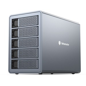 Yottamaste 5 Bay USB3.1 외장 HDD 인클로저 하드 드라이브 타입-C SATA SSD 80TB FS5C3, 5Bay USB-B RAID, 1개