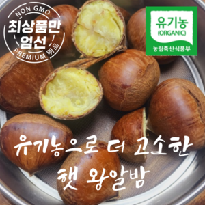 부여 햇 알밤 유기농 더 고소한 왕알밤 2kg, 1박스, 유기농 알밤2kg 대(약3cm)