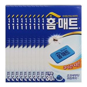[무료배송]홈매트 모기약 리필 교체용 매트(30매), 10개