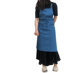 스타일해시 카페 공방 바리스타 주방 데님 원피스형 앞치마, New 블루, 1개