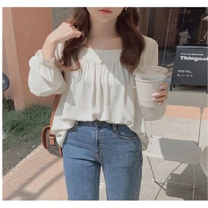 수앤수 스퀘어넥블라우스