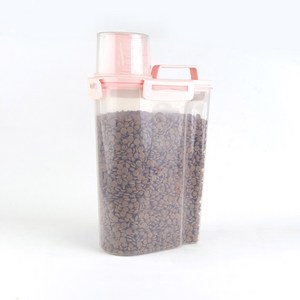 나마스펫 애견 밀폐 사료 보관통 2.5L, 핑크, 1개