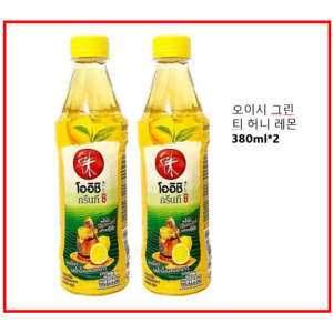 WORLDFOOD 태국음료 오이시 그린티 허니레몬 oishi geen tea lemon thaifood, 10개, 380ml