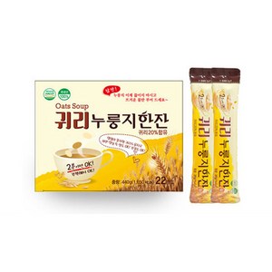 쌍지뜰 귀리누룽지한잔 (20g) ~간편하게 즐기는 누룽지, 20g, 22개