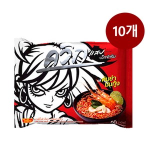 태국 와이와이 우먼 라면 톰얌문궁 플로이버 인스턴트 누들 60g x 10개 똠냥꿍라면 Wai Wai Quick Tom Yum Mun Goong Flavou, 1개