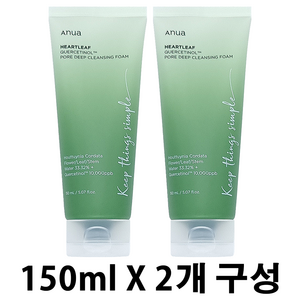 아누아 쿼세티놀 모공 딥 클렌징 폼, 300ml, 1개