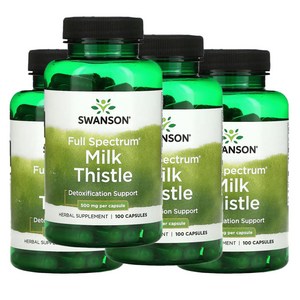 스완슨 밀크씨슬 500mg 100정 4통 Swanson Milk Thistle, 4개