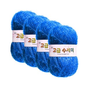 울클럽 뜨개실 고급수세미실 80g 4볼, 4개, 170 라이트데님