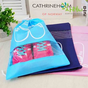 부직포 신발주머니 실내화 운동화 주머니 여행용 파우치 가방