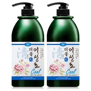 더블모 어성초 청앤쿨 샴푸 750ml 대용량 쿨샴푸 두피 각질 쿨링 케어, 2개