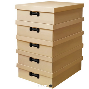 쥬비스 다용도 국산 종이 무지뚜껑식 10P/5P 옷정리함 수납박스 보관함, 1개