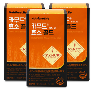 [본사출고] 뉴트리원 카무트효소 골드 곡물맛 발효효소 세트구성, 3박스, 30회분