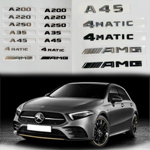 [주주파츠몰] 벤츠 엠블럼 AMG 4MATIC 레터링 스타 트렁크 모음 A클래스 W176 W177 호환 용품, A45(블랙), C타입(W176후기형)