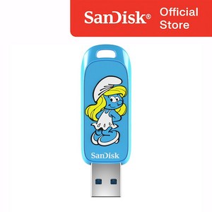 샌디스크 USB 스머프 CZIS Smurf Edition 3.2 메모리, 불루, 256GB
