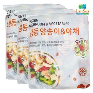 [퀴클리몰] 랜시 냉동 양송이&야채, 3개, 1kg