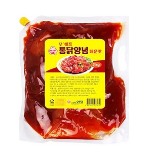 오뚜기 오쉐프 통닭양념 매운맛 소스, 2kg, 2개