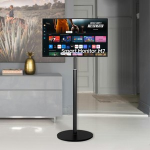 스마트모니터 M7 S32DM701 화이트 32인치 UHD 4K IPTV + 이동식 스탠드, 80cm, M7 모니터 블랙 + 이동식 스탠드 블랙