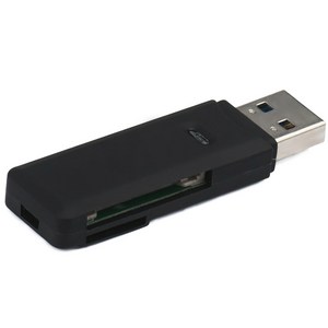 모조리 USB 3.0 블랙박스 SD 멀티 카드 리더기, 블랙, 1개