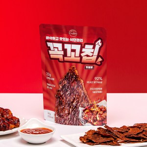 단슐랭 꼭꼬칩 핫불닭맛 닭가슴살칩 실온 보관 헬스닭가슴살, 30g, 7개