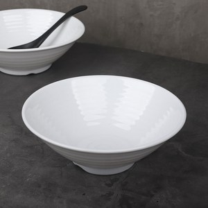순백 멜라민 그릇 중국집 라면 우동기, 퓨전면기 중 화이트 24cm, 1개