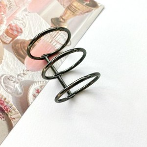 (DIY) 20mm 30mm 3공 바인더링 컴포지션 디링 다꾸 포켓바인더, 1개, 흑니켈