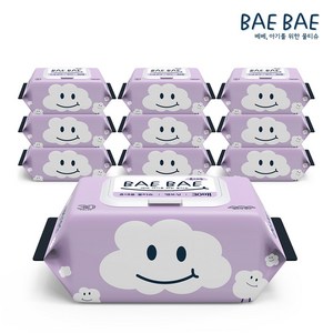 BAEBAE(베베) 아기물티슈 휴대용 55gsm 캡형 30매 10팩, default, 10개