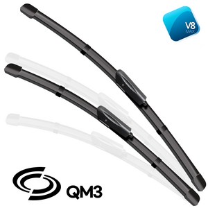 르노 삼성 QM3 플랫 와이퍼 전면세트 전방 ( J87 : 13년~16년06월) V8MAX, 르노 삼성 QM3 ( J87 : 13년~16년06월), 1개