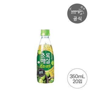 초록매실 스파클링 제로, 350ml, 20개