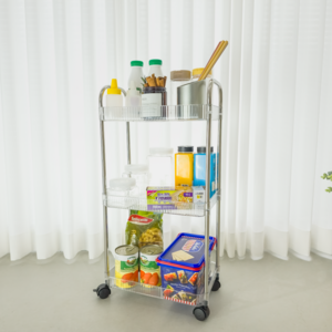 미드미홈 림피아 투명 이동식 트롤리, 3단