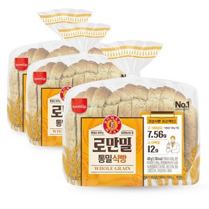 삼립 토종효모로 만든 로만밀 통밀 식빵 420g, 3개